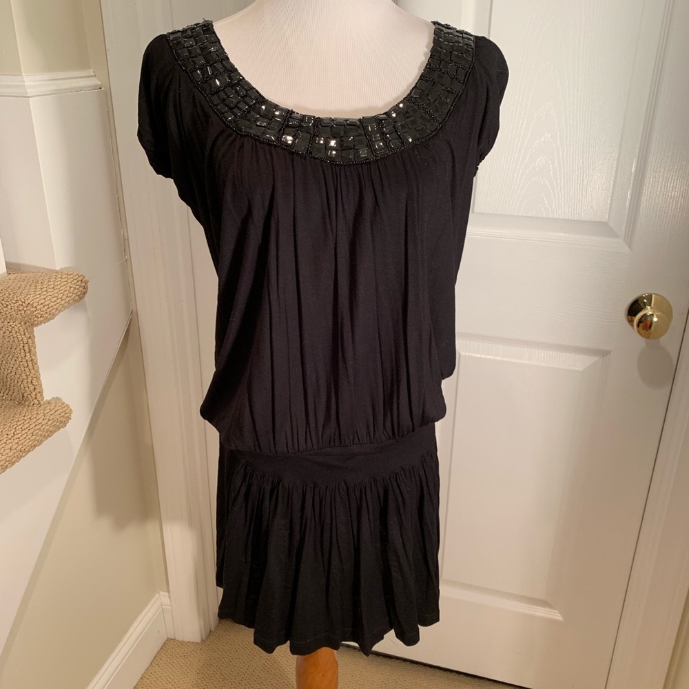 NWOT, Mini dress, embellished neckline